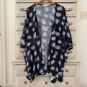 Umgee Blue and Gray Patterned Cardigan